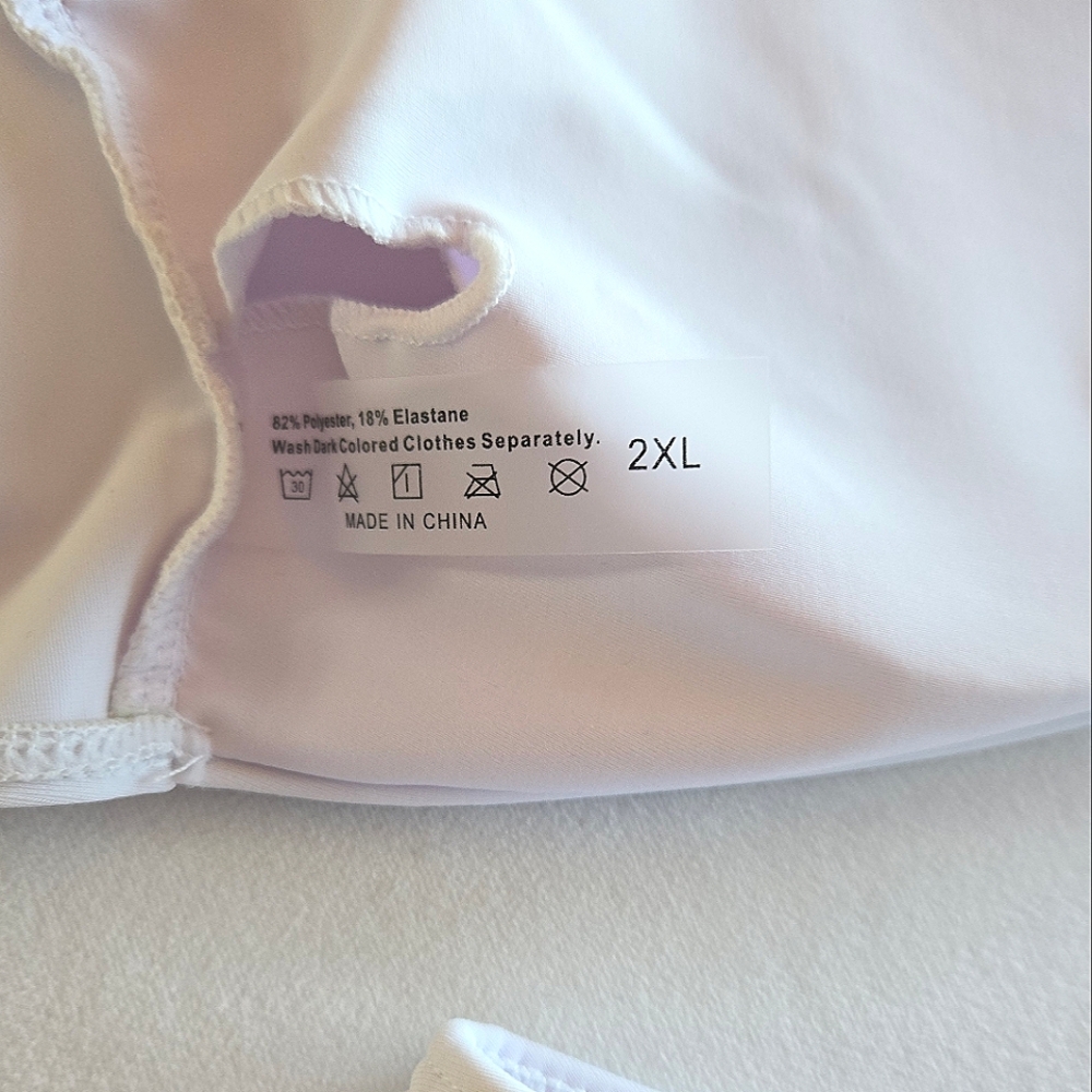 2PC Twist Front White Bikini 2XL - Picture 8 of 9